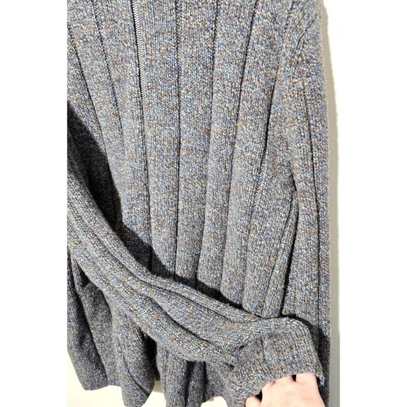 Express Mens Cardigan Sz XL Full Zip Chunky Knit Stretch Mock Neck Wool Blend - Picture 12 of 12